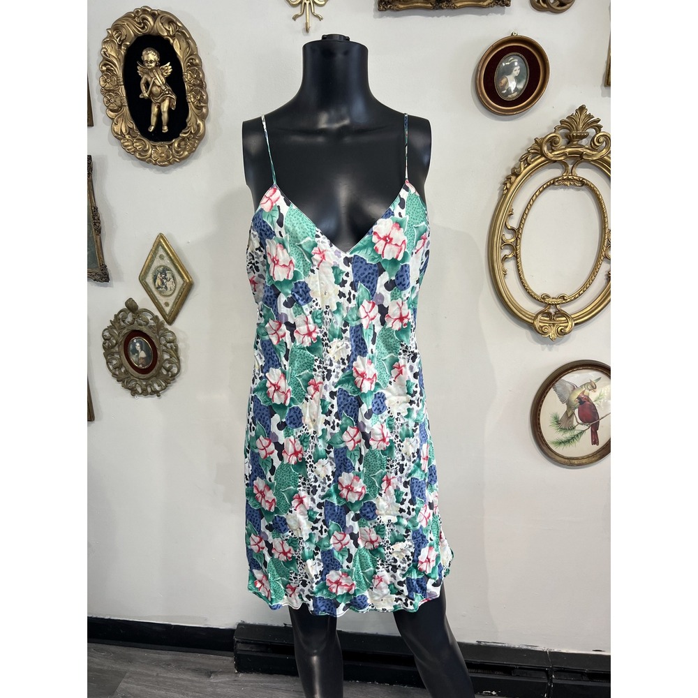 Victoria's Secret Floral Silk Slip Dress Size M